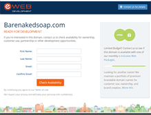 Tablet Screenshot of barenakedsoap.com